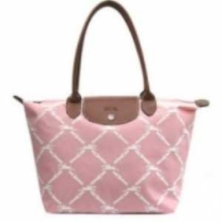 Sac Le Pliage Longchamps Paris soldes Grid Carreaux Rose Clair